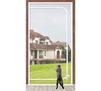 Cat Screen Balcony Door Thickened Fly For Living Room, Bedroom, Kitchen, Patio, Dog Scratch-Resistant(White,100x200cm)