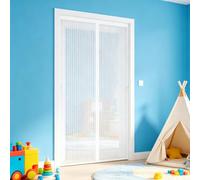 Cat Screen Door 99 x 225 cm Curtain, Heavy Duty Self-Sealing Mesh, Door Screen Automatically Closes Cat Fits for Front Doors, Sliding Doors, White