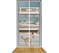 Cat Screen Door Baby Gate Fits 100x220cm, Thickened Pet Resistant Mesh for Living Room, Bedroom, Kitchen, Patio, Dog Scratch Proof with Zipper Closure(80x200cm)