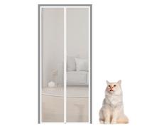 Cat Screen Door - Cat Proof Mesh with Adhesive Mount | Reinforced Barrier for Doorway Kitchen Bedroom Hallway | Magnetic Closure Pet Screen for Apartment Balcony Patio | Scratch-Resistant Mesh Guard f