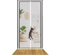 Cat Screen Door Customised, Reinforced Cat Resistant Mesh Creen Door Zipper Pets Proof Screen Door Prevent Pet Escape Door Curtains(A,80x210cm)