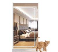 Cat Screen Door Fits Door Size 90cm X 200cm Heavy Duty Pet Screen Door Pets Proof Screen Door With Zipper Mosquito Net Door Curtain Prevent Dogs Cats Running Out From Home,Double Zip(85x205cm)