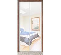 Cat Screen Door Reinforced Pet Proof Zipper Curtain To Keep Dogs And Cats Out Stop Running With For Living Room Bedroom(Silber,95x210cm)