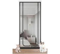 Cat Screen Door, Thickened Heavy Duty Pet Screen Door for Dogs Cats Mosquitos, Partition Mesh Cat Door Screen for Living Room, Kitchen, Bedroom, Cat Door Screen no Escape with Zipper (210 * 100cm)