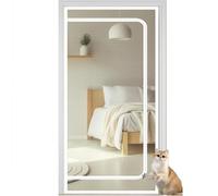Cat Screen Door, Upgraded 35.5X82” Heavy Duty Magnetic Screen Door For Cats Anti-Mosquito Door Curtain Pet Fly Screen Door With Bilateral Zipper, Prevent Dogs Cats Running Out From Home(85x210cm)