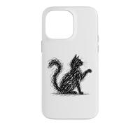 Cat Scribble abstract minimalist cat art Woman men Case for iPhone 14 Pro Max