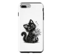 Cat Scribble abstract minimalist cat art Woman men Case for iPhone 7 Plus/8 Plus