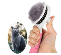 Cat Self Cleaning Slicker Brush, Pets Massage Grooming Brushes for Shedding Dogs Cats Hair Easy to Remove Loose Undercoat with Long or Short Hairs Pet for All Hair Type-Pink
