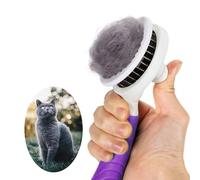 Cat Self Cleaning Slicker Brush, Pets Skin Friendly Grooming Tool for Shedding Massages Dogs Cats Hair Brushes Easy to Remove Loose Undercoat with Long or Short Hairs for Pet All Hair Type-UPGRADED