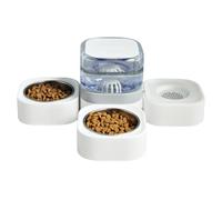Cat Self Feeders for Food and Water, Self Feeding Dog Bowl, Spill-Proof Non-Slip Base with Detachable Bowls for Home Pet Shop Outdoor, Cat Kitten Puppy Other Animals