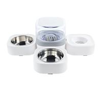 Cat Self Feeders For Food And Water, Spill-Proof Station, Detachable Bowl With Sturdy Layer, Fixture With Refined Texture, 17.91x6.10x4.33 inch Pet Category, Dog Feeder For Home Shop