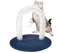 Cat Self Groomer - Cat Massage Brush Grooming Arch,Shedding Tool Hair Remover Brush with Scratching Pad, Non-slip Massage Toy for Furniture Protection