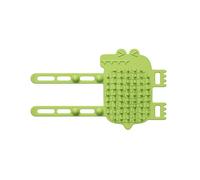 Cat Self Groomer Crocodile Shape Self Grooming Cat Toy, Silicone Face Massager Grooming Tool for Table Leg Tree Green