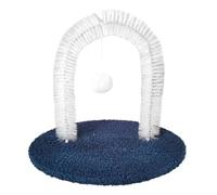Cat Self Groomer, Grooming Arch Cat Brush, Shedding Tool Hair Remover Brushes with Scratching Pad, Non-Slip Massage Toy, Ideal for Furniture Protection, Indoor Cats, 35 x 25 x 33 cm