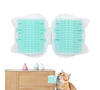 Cat Self Grooming Brush - PP 17.7x10.1x4.5cm | Corner Wall Mounted Pet Massage Scratcher With Soft Bristles, Hair Removal, Self Care Kitten Cat Grooming Tool Indoor Use