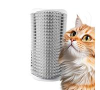 Cat Self Grooming Brush, Reusable Corner Scraper Space Saving Massaging Scraper Comb for Pet for Living Room Bedroom Apartment Office Door Furniture