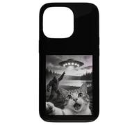 Cat Selfie Alien UFO Bigfoot Funny Cat Case for iPhone 13 Pro