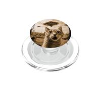 Cat Selfie Aliens Invasion UFOs Spaceship PopSockets PopGrip for MagSafe