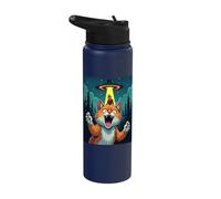 Cat Selfie Saint Patrick UFO Saint Patricks Day Alien Stainless Steel Insulated Water Bottle