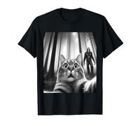 Cat Selfie & Sasquatch Bigfoot Aliens UFOs Men & Women Weird Value Graphic T-Shirt