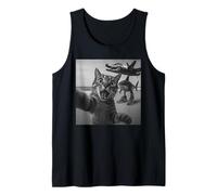 Cat Selfie Shark Crocodile Italian Brainrot Meme Men Women Tank Top