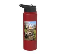 Cat Selfie Six Seven Easter Day Bunny 67 Meme Rabbit Kids Stainless Steel Insulated Water Bottle