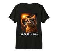 Cat Selfie Total Solar 2026 Eclipse August 12, 2026 Premium T-Shirt