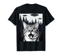 Cat Selfie UFO Funny Cat Alien UFOs Aliens Cats Lovers T-Shirt