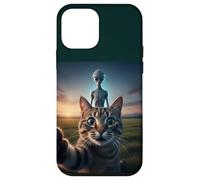 Cat Selfie with Alien on the Back Funny for Kids Teens Adult Case for iPhone 12 mini
