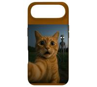 Cat Selfie with Alien with White Eyes Funny for Kids Adults Case for iPhone Air