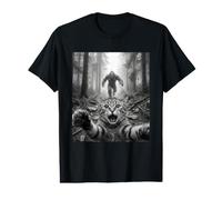Cat Selfie with Bigfoot - Bigfoot Lover Sasquatch Value Graphic T-Shirt
