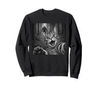 Cat Selfie with Bigfoot Funny Sasquatch Believer Cat Lover Sweatshirt