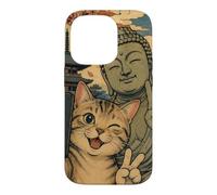 Cat selfie with Buddha, Ichi-Go Ichi-E Once in Lifetime Case for iPhone 14 Pro