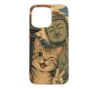 Cat selfie with Buddha, Ichi-Go Ichi-E Once in Lifetime Case for iPhone 15 Pro Max