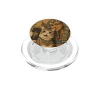 Cat Selfie with Pharaoh Pyramids Cute Ukiyo-e Japanese Art PopSockets PopGrip for MagSafe