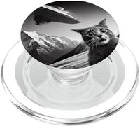 Cat Selfie With UFOs PopSockets PopGrip for MagSafe