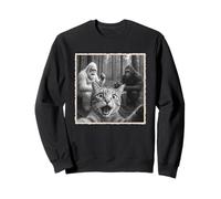 Cat Selfie With Yeti & Bigfoot | Funny Scared Cat Sweatshirt
