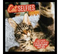 Cat Selfies 2027 Square Flap (Cat Selfies | 2027 12 x 24 Inch (Hanging) Monthly Square Wall Calendar | Plastic-Free | BrownTrout | Pet Humor Kitten Feline)