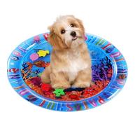 Cat Sensory Water Mat,Dog Cat Water Play Mat Toy - Pet Sensory Exercise Enrichment Cooling Waterbed for Travel Indoor Balcony Outdoor