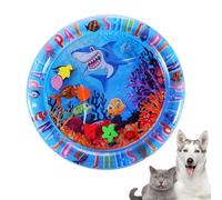 Cat Sensory Water Mat,Waterbed Pad for Dogs Cats | Pet Cooling Waterbed Exercise Enrichment Activity Toy for Home Travel Balcony Indoor