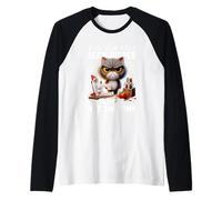 Cat Sewing You See Me with A Seam Ripper Now is Not The Time Raglan Baseball Tee