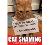 Cat Shaming Calendar 2025 - 2026: 24 Months Jan 2025 to December 2026, 17" x 22" Opened, Thick & Sturdy Paper, Great Gift For Organizing & Planning, US Holidays