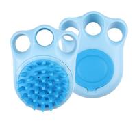 Cat Shampoo Brush - Scrubber with Integrated Shampoo Dispenser, Silicone Bristles Brush for Cat Washing - For Bathing, Massages and Caring for Kittens with Short and Long Hair in Your Own
