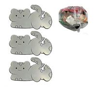 Cat Shape Bag Clips, Stainless Steel Novelty Bread Storage Clips, Cute Utensil Food Storage Tools for Home Apartment Restaurant Coffee Shop Kitchen (Silvery 3pcs)