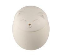 Cat Shape Ceramic Canister, Pet Memorial Urn Seal Pot, Small Ceramic Jar Sugar Bowl Storage Jar Tea Containers with Lid(white-cat)