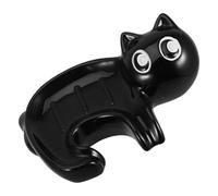 Cat Shape Ceramic Soap Dish with Self Draining Design for Countertop