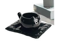 Cat Shape Coffee Mug - 210ml Ceramic Cup, Cute Collectible Drinkware | Adorable Animal Inspired Design, Ceramic Material Coffee Milk Hot Chocolate Cup for Home Camping Dorm Family Gathering Ap