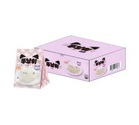 Cat Shape Cute Korean Pudding Jelly Snacks 90g (6 Packs) - Grape & Peach Fruit Flavour Adorable Party Dessert - Fun & Bouncy - Smooth & Chewy Texture (Grape)