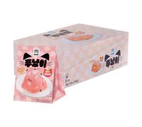 Cat Shape Cute Korean Pudding Jelly Snacks 90g (6 Packs) - Grape & Peach Fruit Flavour Adorable Party Dessert - Fun & Bouncy - Smooth & Chewy Texture (Peach)