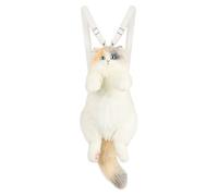 Cat Shaped Animals Bag - Handmade Cat Shaped Filled Bag, Soft Handmade Calico Design, Cat Operated Realistic Plush Backpack, School Book Bag for Women/Girls, Enz